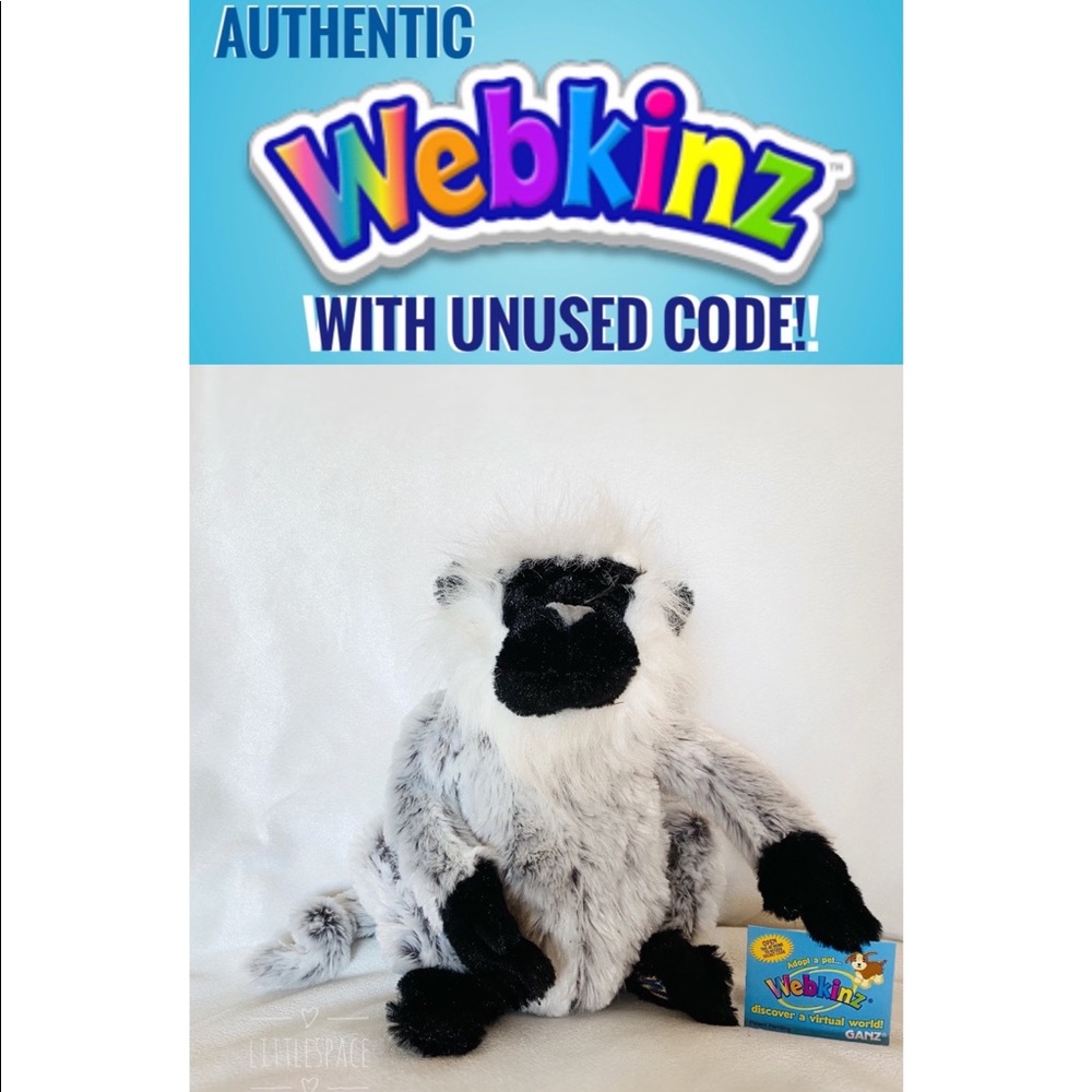 Webkinz Grey Langur 🐒 Retired Rare with Code